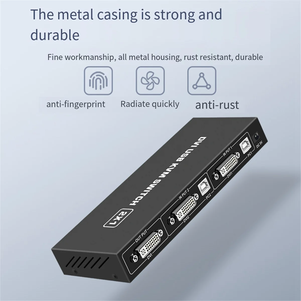 Écran de commutation de moniteur d'impression de souris de clavier USB de commutateur DVI KVM