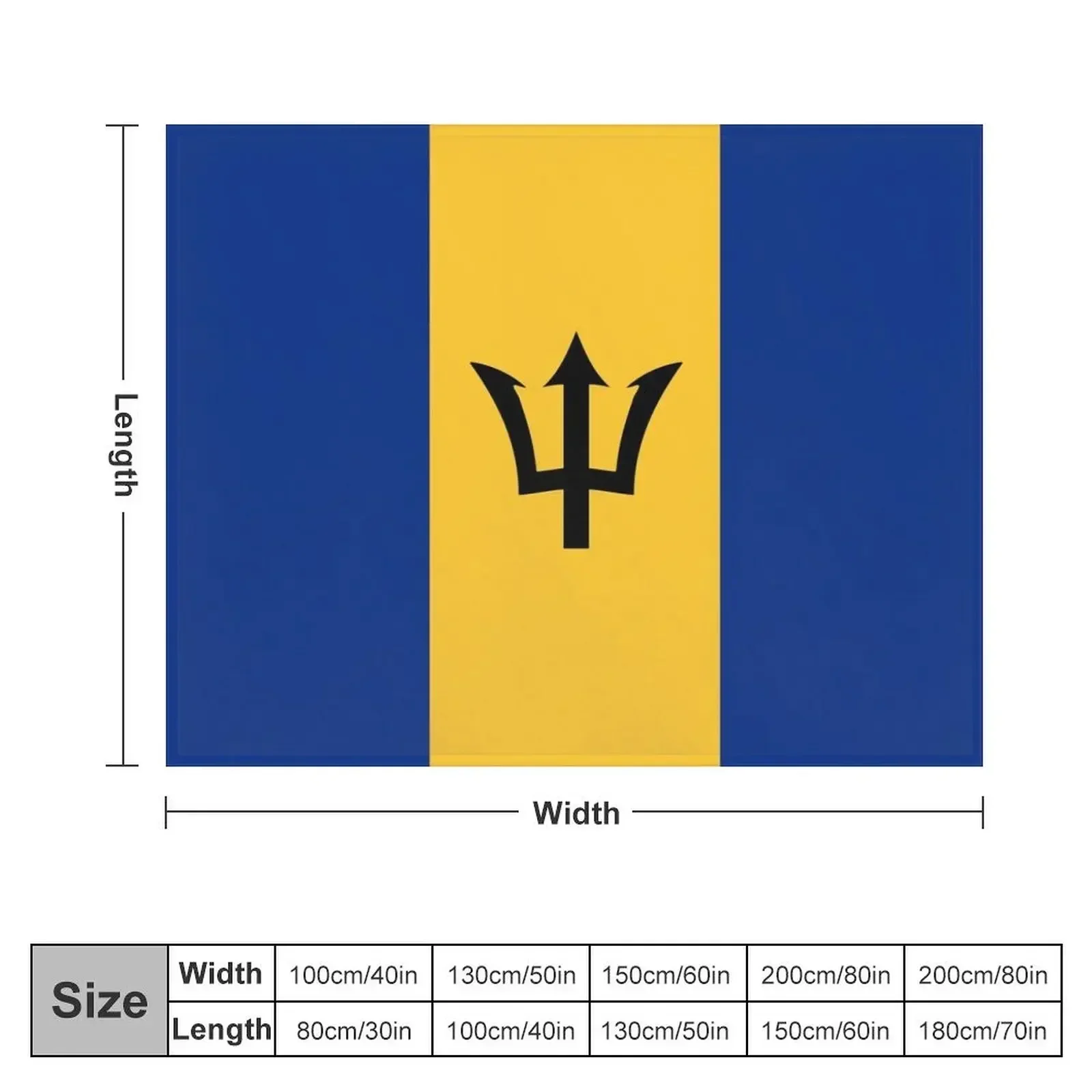 Barbados flag Throw Blanket Heavy Sofa Throw Vintage Blankets