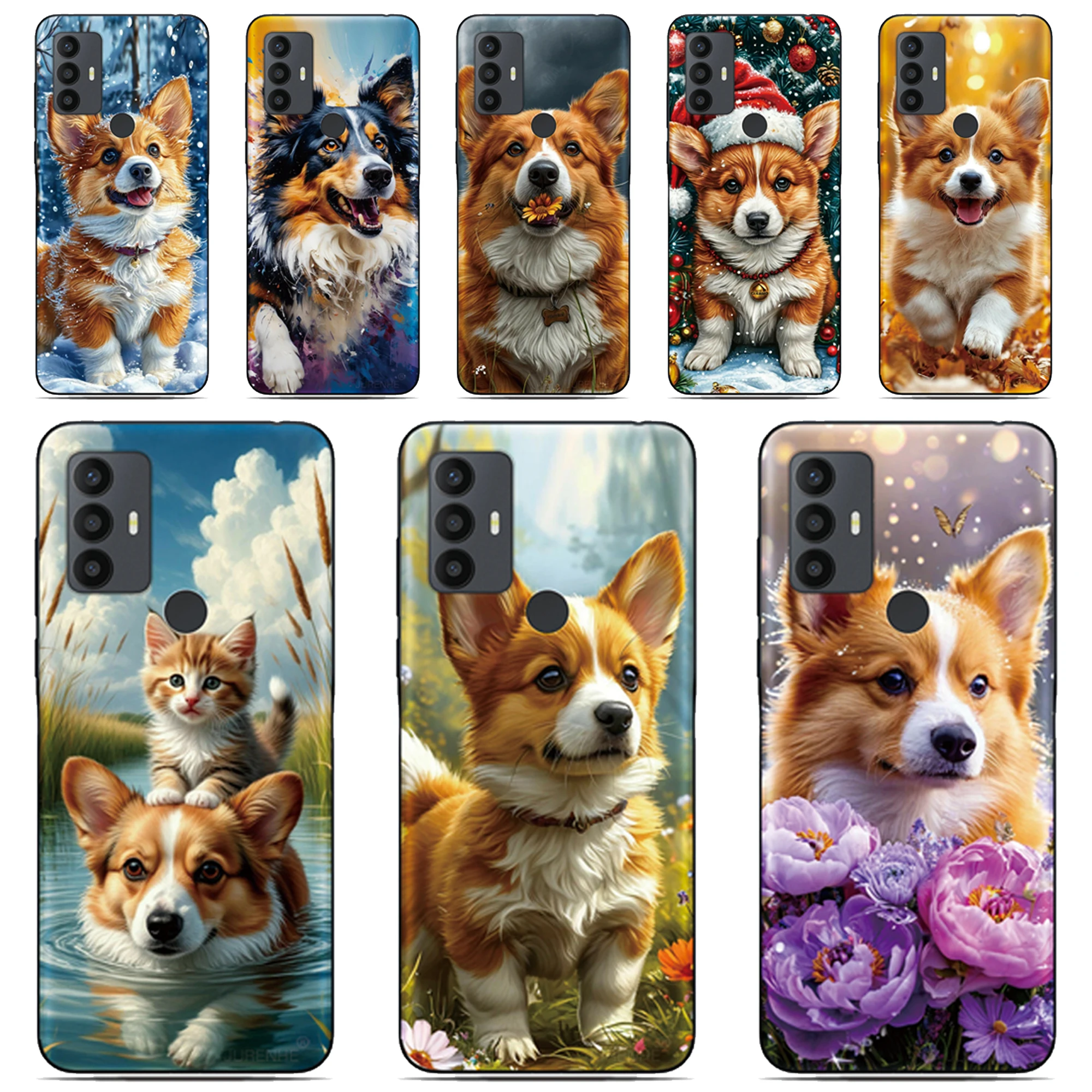 Funda de Teléfono con Diseño de Perro Corgi para Sony Xperia 10 1 VII 5 VI V IV III II XZ5 XZ4 XZ3 XZ2 XA1 XA2 Ultra L3 Z5 E5 3 4 6 7