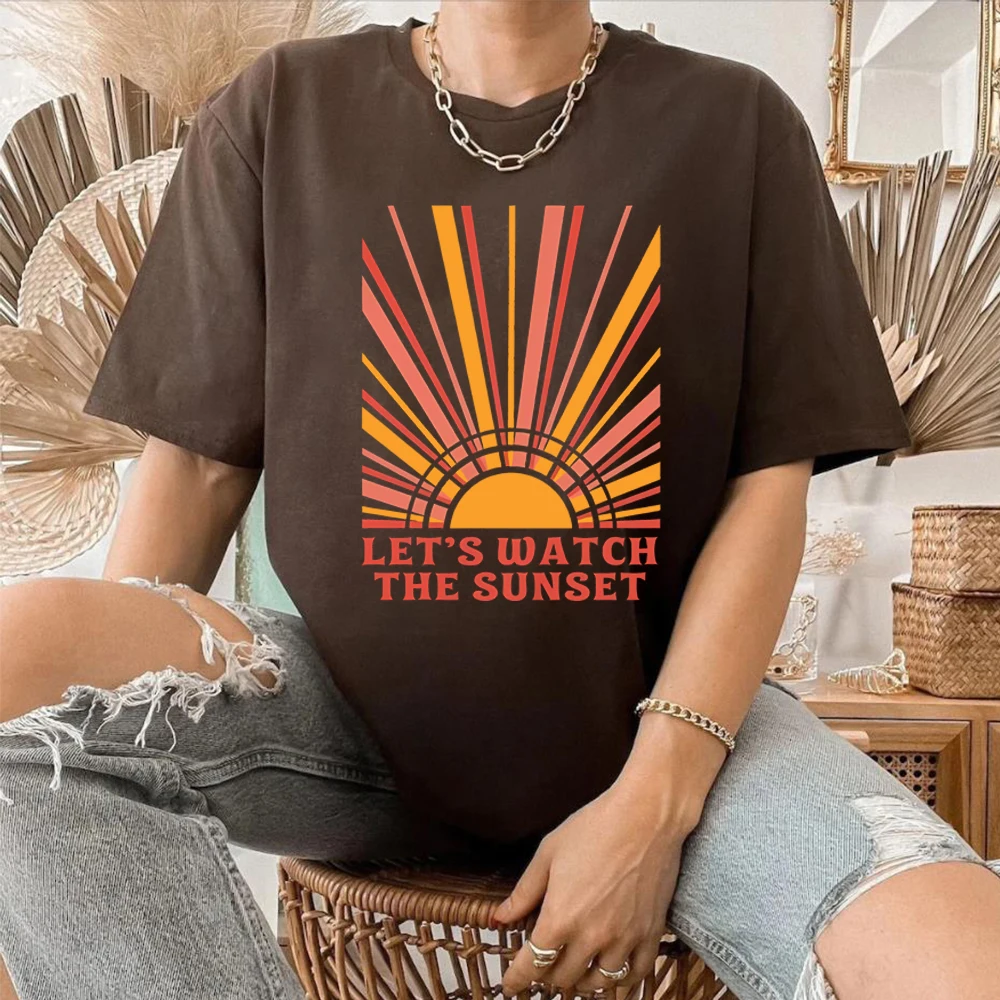 

Let's Watch The Sunset T Shirt Preppy Shirt Y2k Shirt Preppy Clothes Aesthetic Clothes Beach Shirts Sunset Unisex Aesthetic Tops