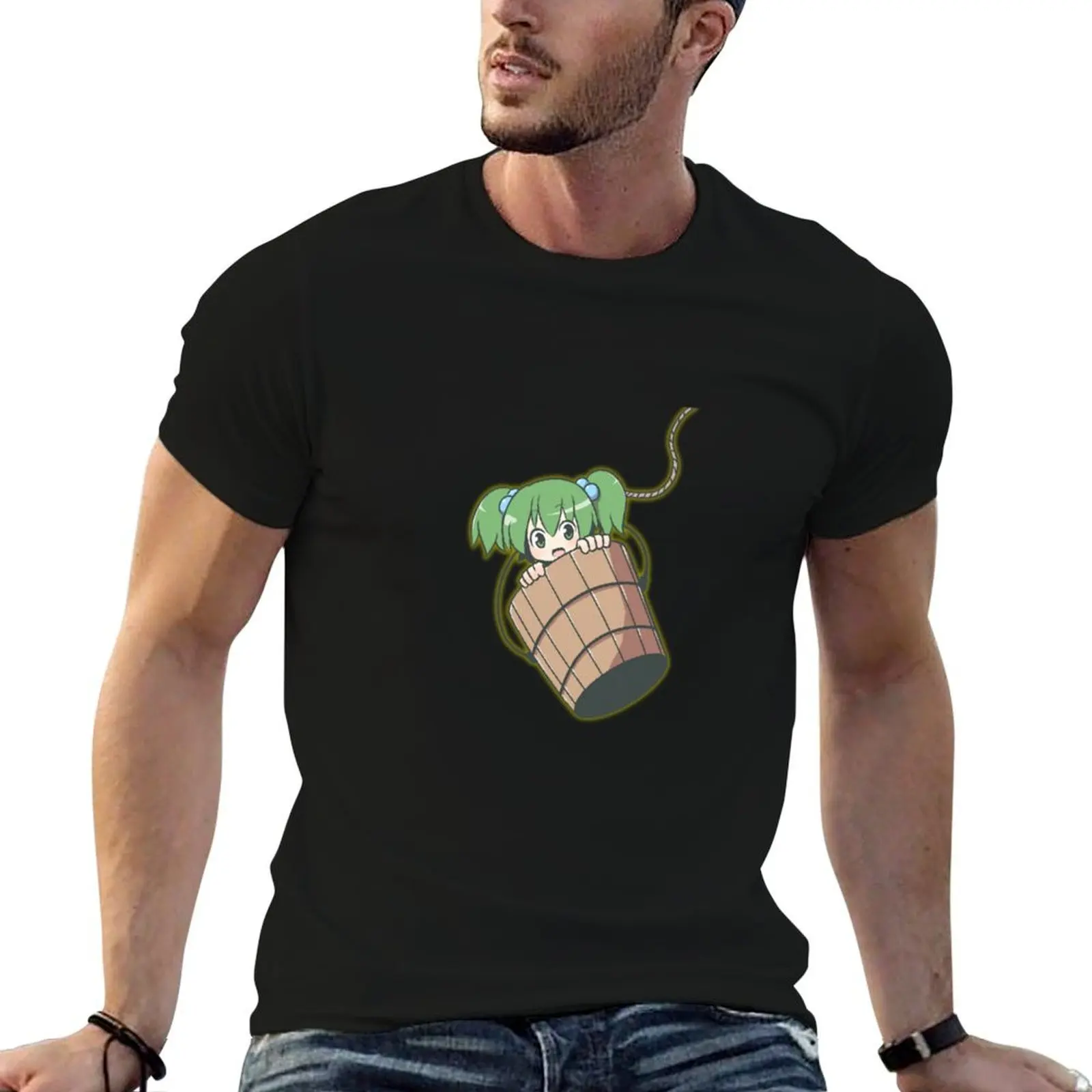 

Bucket Kisume T-Shirt t shirt man plain t shirts for man slim fit anime t shirts oversize T-Shirt