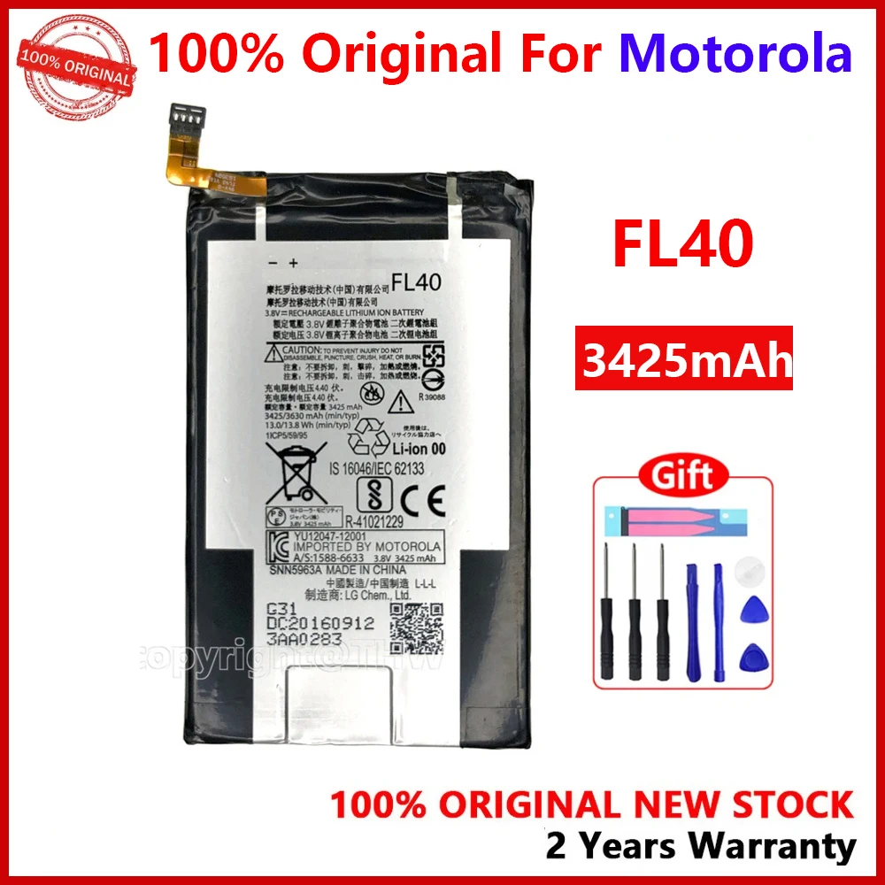 Battery for Motorola Moto X Play, 3630mAh, FL40, 3A Dual, XT1543, XT1544, XT1560, XT1561, XT1562, XT1563, XT1565, 100% Genui