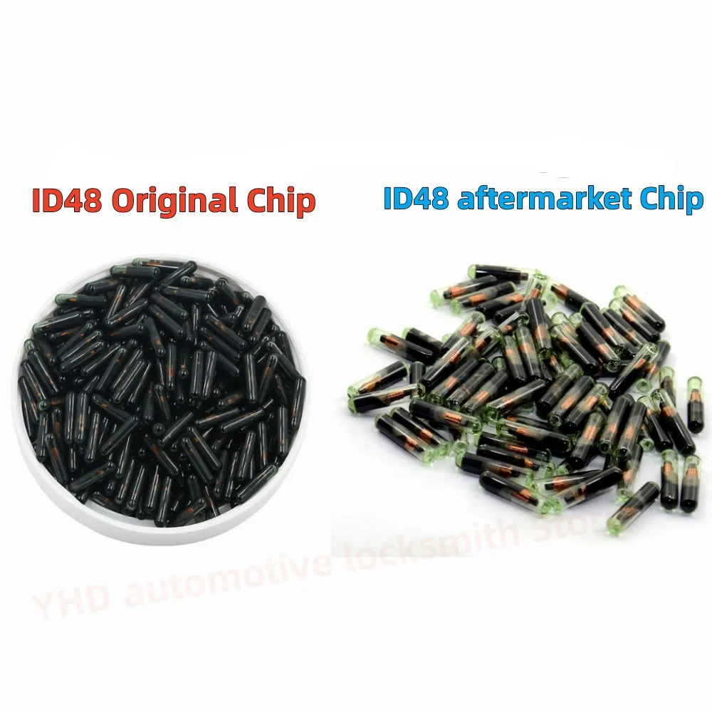 

10 20 30 50 100pcs original ID48 48 transponder chip Car Key Chip Blank aftermark Auto Transponder Chip Glass ID48 Unlock Chip