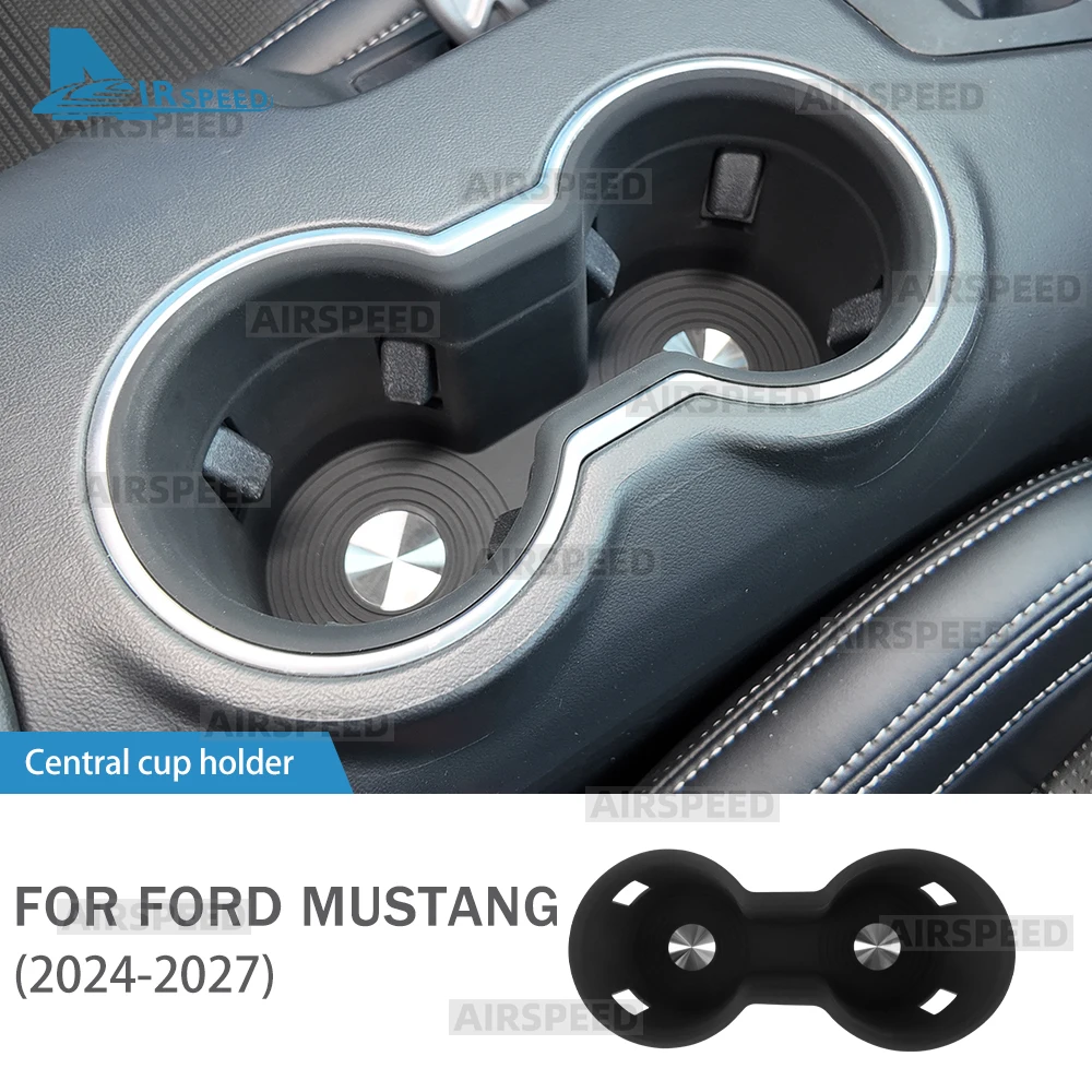 Für Ford Mustang S650 GT Dark Horse EcoBoost 2024 2025 2026 2027 Auto Zentrale Getränkehalter Silikon Rutschfeste Center Control Lagerung