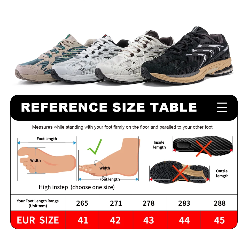 Baasploa Men Sport Shoes Classics Mesh Breathable Running Shoes for Men Lightweight Casual Sneakers Male Non-Slip Lace-Up