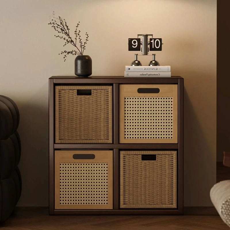 

Solid wood bedside table, lattice cabinet, floor rack, living room TV cabinet, sofa side cabinet, low cabinet.