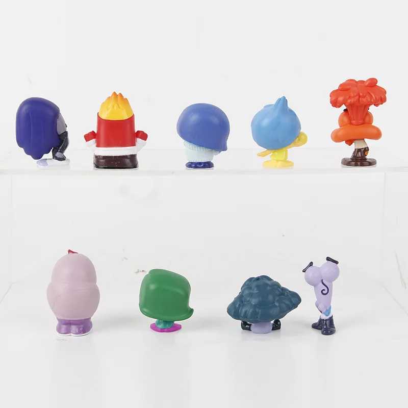 9pcs/Set Inside Out 2 Cute Action Figure Toy Cartoon Movie Joy Anxiety Anger Sadness Disgust Fear Model Doll Statue Xmas Gift