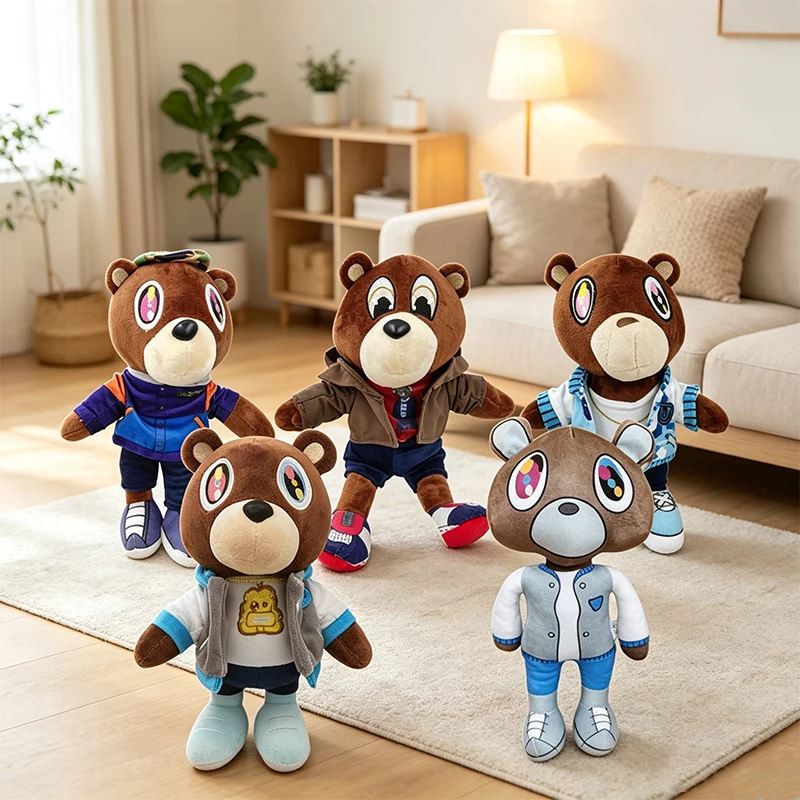 26cm Fashion Outfit Bear Plush Doll Multi-Style Clothing Stuffed Animal Cute Cartoon Bear Decor Collectible Gift for All Ages