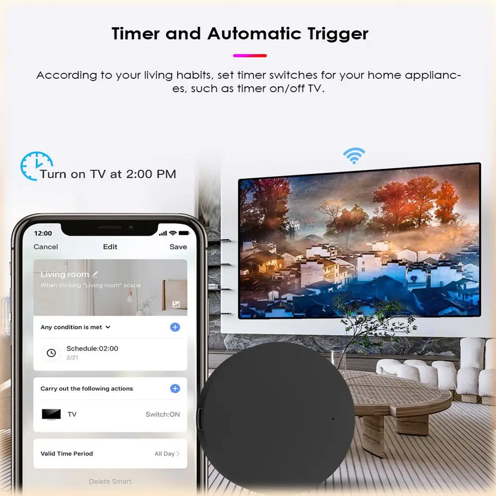 TUYA Smart IR Remote Control Smart WiFi Universal Infrared Tuya for Control for TV DVD AUD AC Works with Amz Alexa Google Home