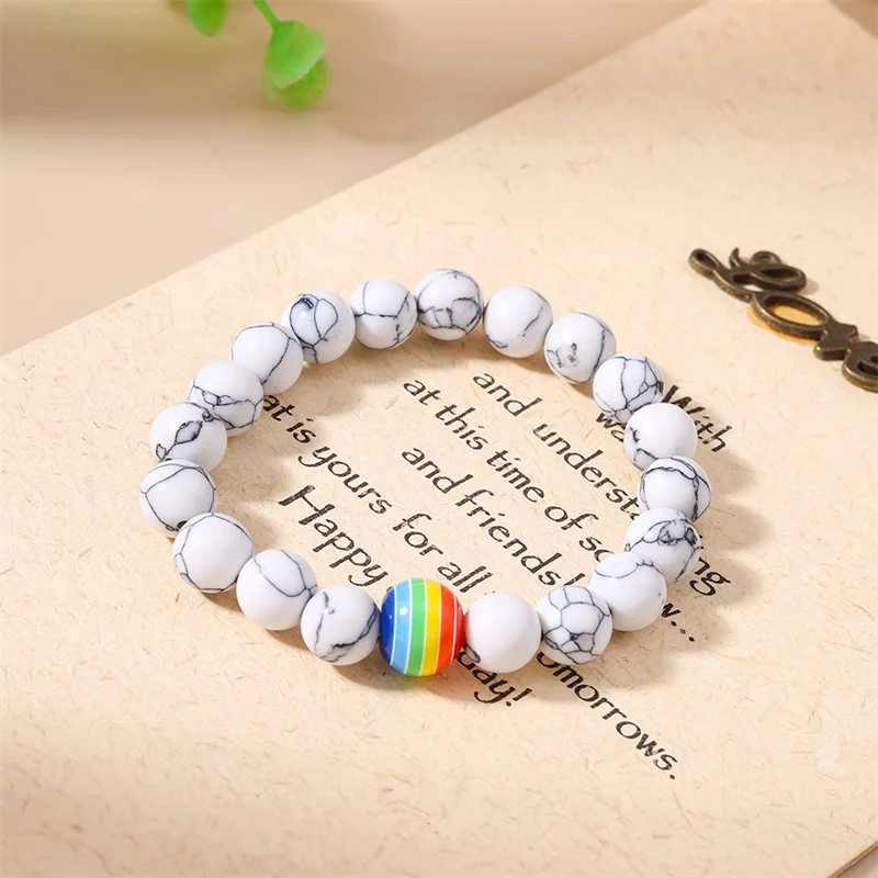 5 Stück/Set, modische, handgefertigte Armbänder mit türkisfarbenen Perlen für Damen und Mädchen, ideal als Schmuckgeschenk für Partys und Festivals. – Detail 11