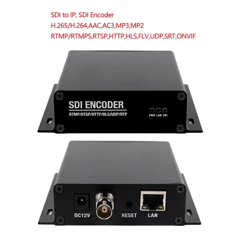 

H.264/H.265 SDI Video Encoder Via HTTP RTSP RTMP/RTMPS SRT UDP ONVIF To IPTV Stream Broadcast And Security Monitoring With NVR