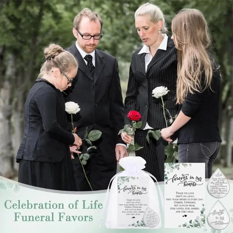 U2je 50pcs Biglietti preghiera in lutto Biglietti simpatia Memoriale pensando a te Carta auguri per consolazione