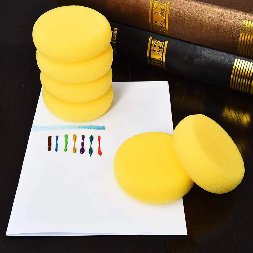 25 قطعة من إسفنجات الرسم المستديرة للفن المائية أدوات تنظيف الأكريليك ماصة أداة تنظيف فنية للمطبخ لمستلزمات الطلاء