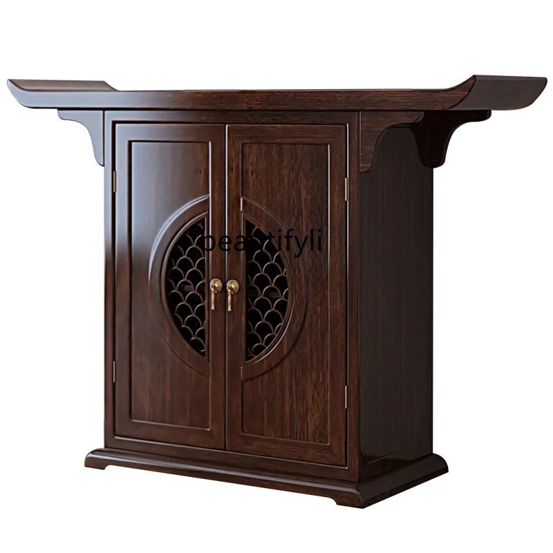 

New Chinese Style Solid Wood Entrance Cabinet Foyer Altar a Long Narrow Table Counter Top Living Room Zen Console Tables