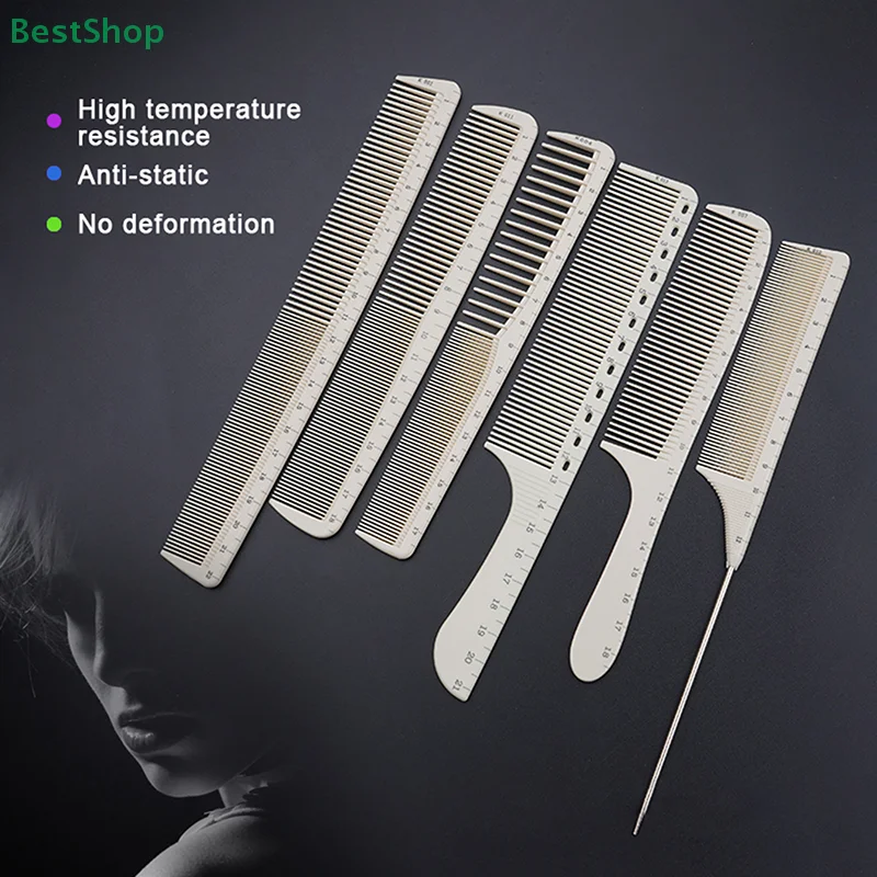 

♥Professional Hairdressing Comb Heat-Resistant Anti-Static Combs with Measurement Marks for Salon/ Hair Cutting & Styling