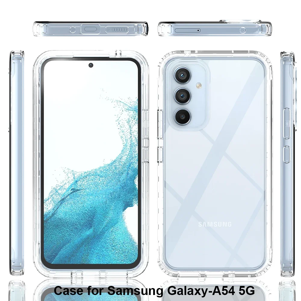 Dla Samsung A55 A35 A16 A54 A15 A05S A53 s24 ultra S23 FE S22 Plus S21 Przezroczyste etui na telefon komórkowy Samsung Galaxy A54 5G A14 A34