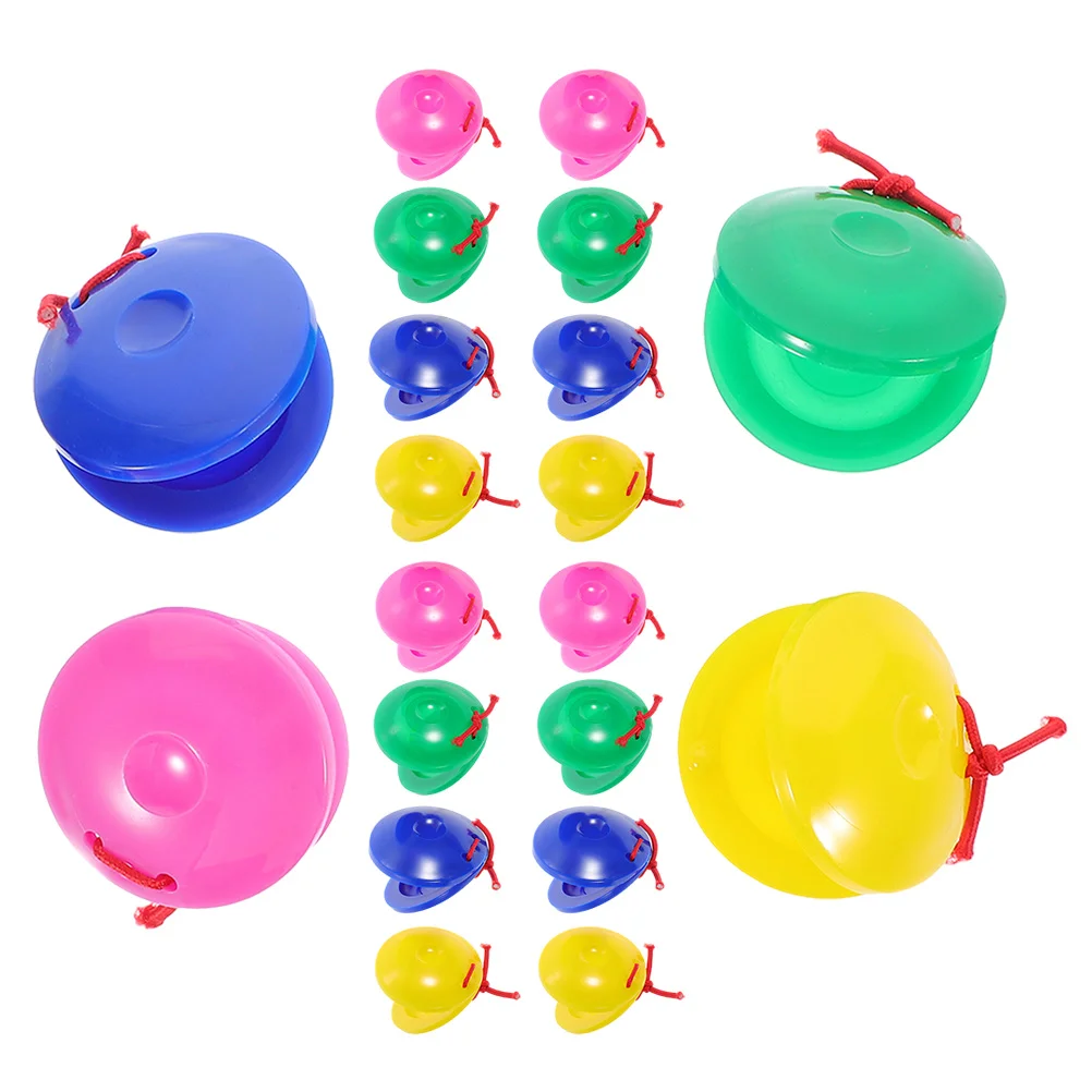 

20 Pcs Percussion Soundboard Instruments for Kids Musical Small Teaching Aids Castanets Party Favors Pp Finger Child