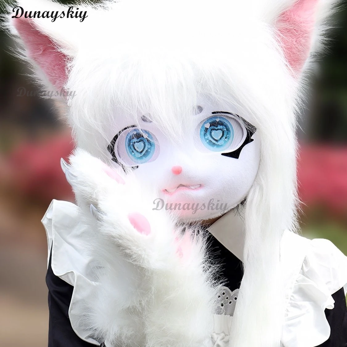 Furry Cosplay Kig Fursuit Kigurumi Headset Costume Kawaii Cute Animal Comiket Furries Paw Head Base Mask Rabbit Cat Doll Costume