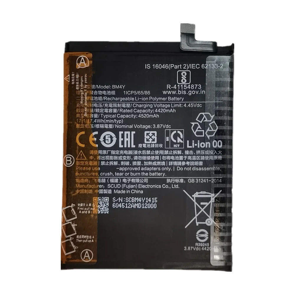 4520mAh BM4Y Battery For Xiaomi Redmi K40 Pro K40Pro Mi 11i Poco F3 Mi 11i Battery Batteries Bateria Fast Shipping