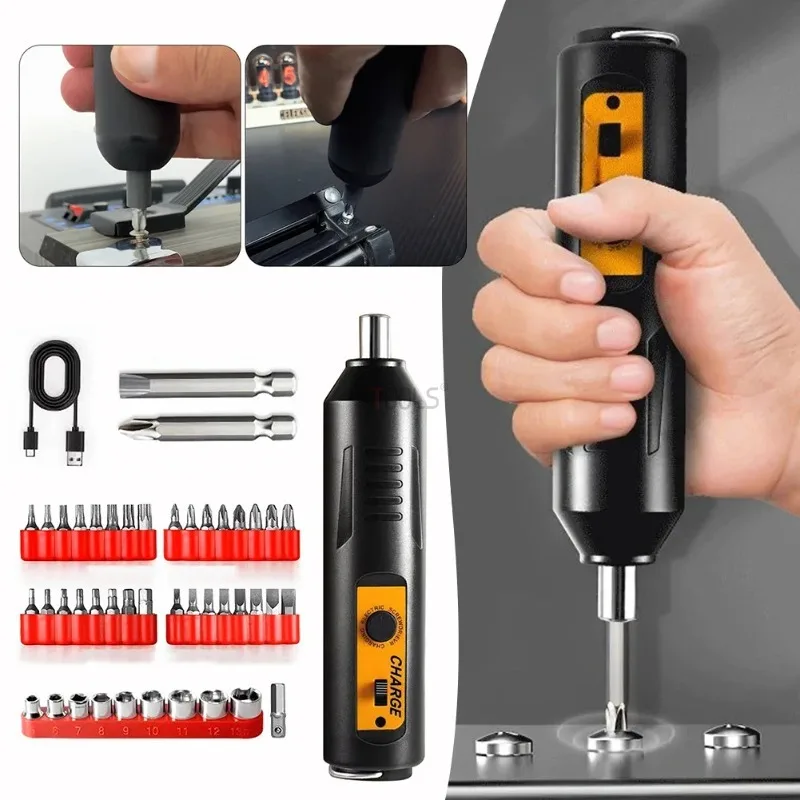 New Electric Screwdriver Household Rechargeable Mini Hand Drill Portable Impact Screwdriver Woodworking Cordless Screwdriver