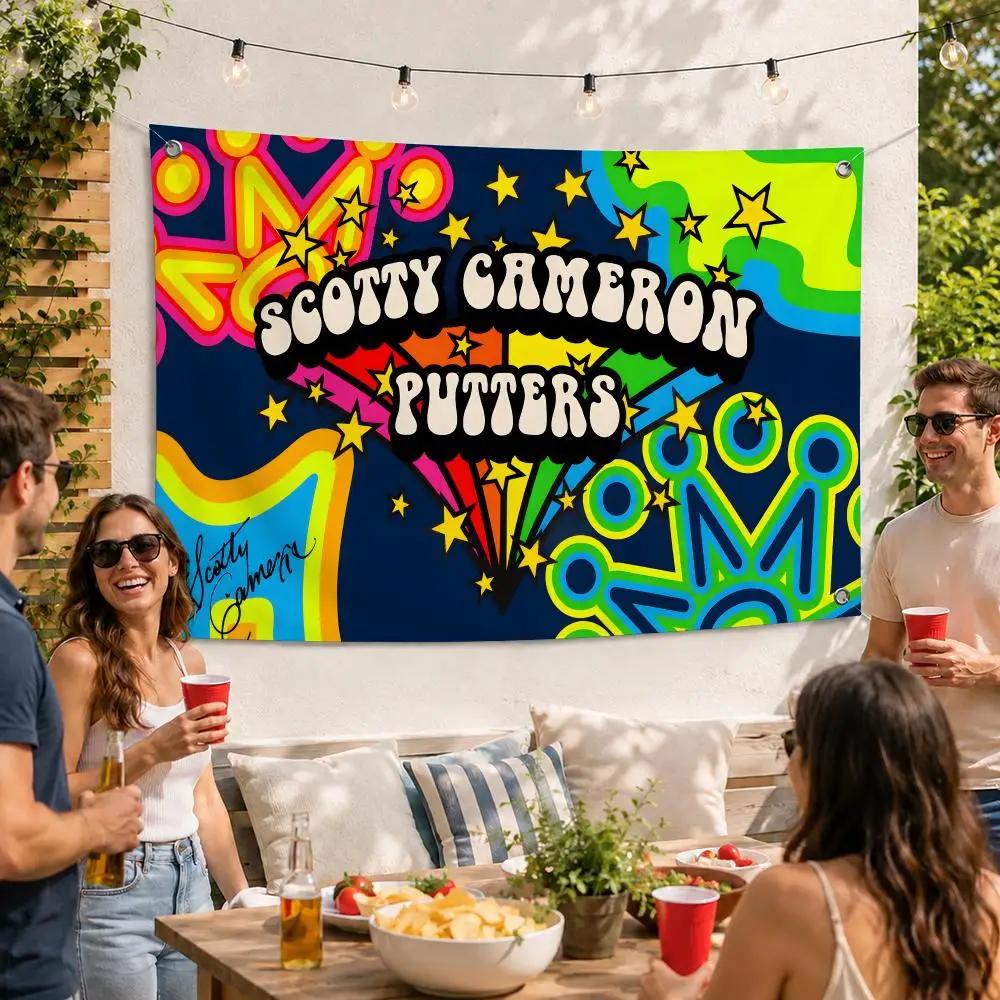 Scotty Cameron Golf Logo Luxury Flags Durable Outdoor Indoor Festive Decoration Classic Design Wall Room Banner
