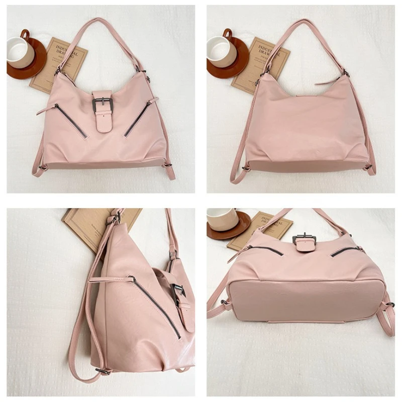 Y2K Retro Pleated Hobo Shoulder Bag for Women Hot Selling Maillard Style Underarm Bag Clutch Handbags for Travel Work Shopping