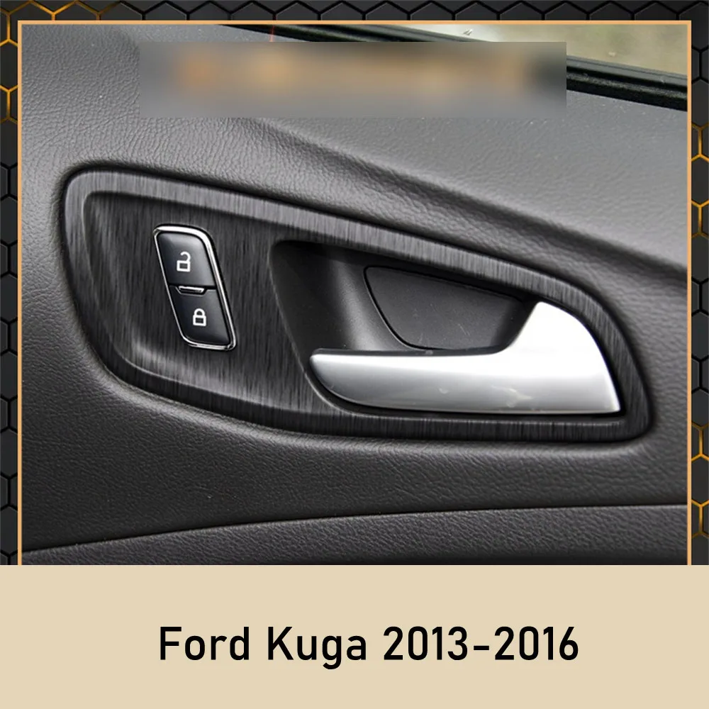 For Ford Kuga 2013-2016 Interior Central Control Panel Door Handle Carbon Fiber Sticker Decals Car styling Accessorie