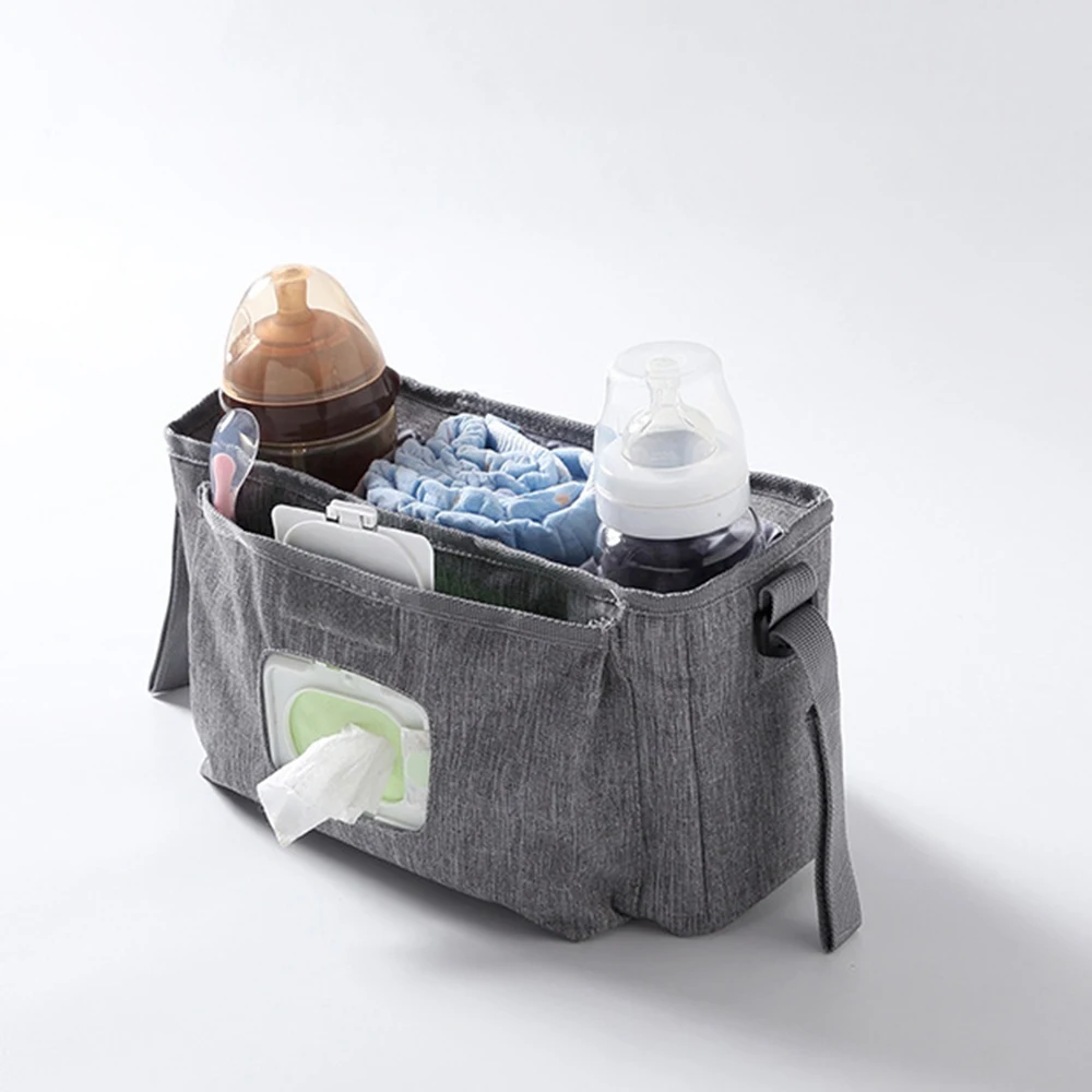 Multifunctional Baby Stroller Bag Waterproof with Multiple Pockets Wet Wipe Hanging Bag Large Capacity Baby Care view 2