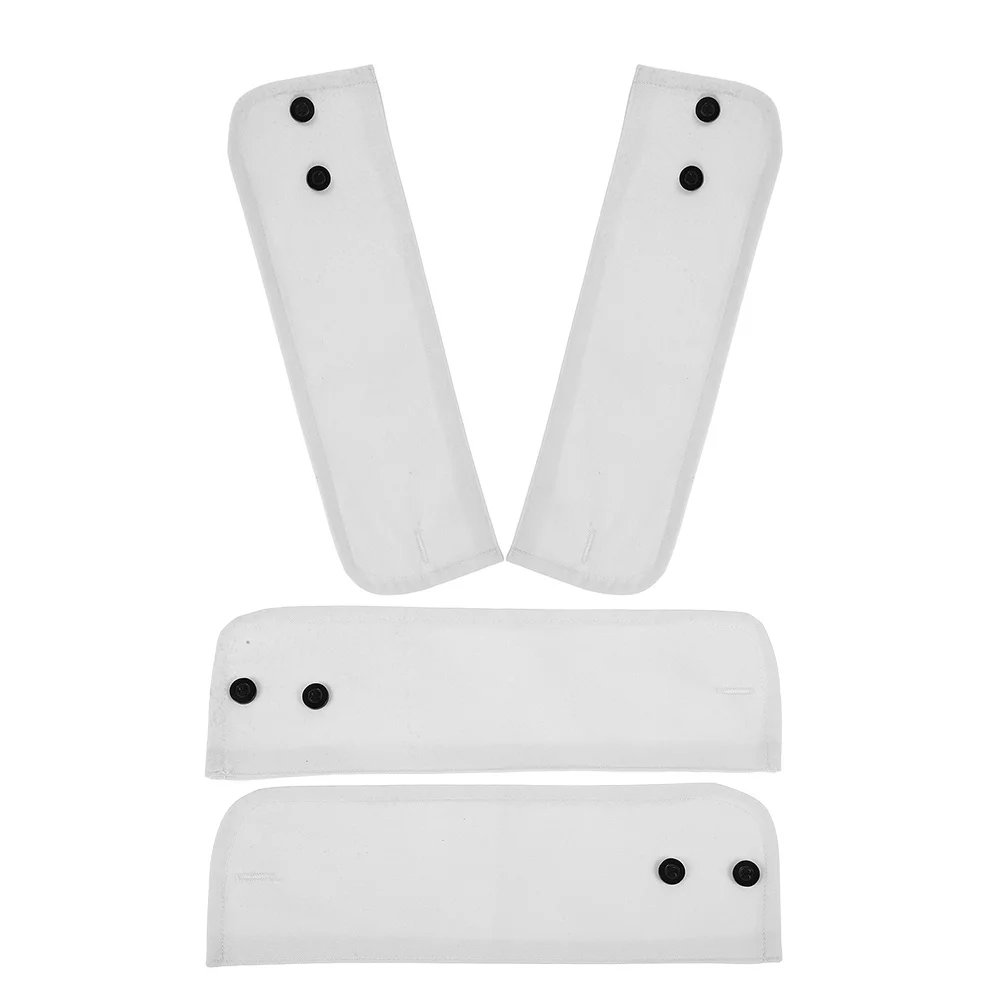 

2 Pairs Detachable Lace Trim Cuffs Blouse Cotton Women White Clown Collar Ruffle Elegant Design Rounded Buttons Versatile Use