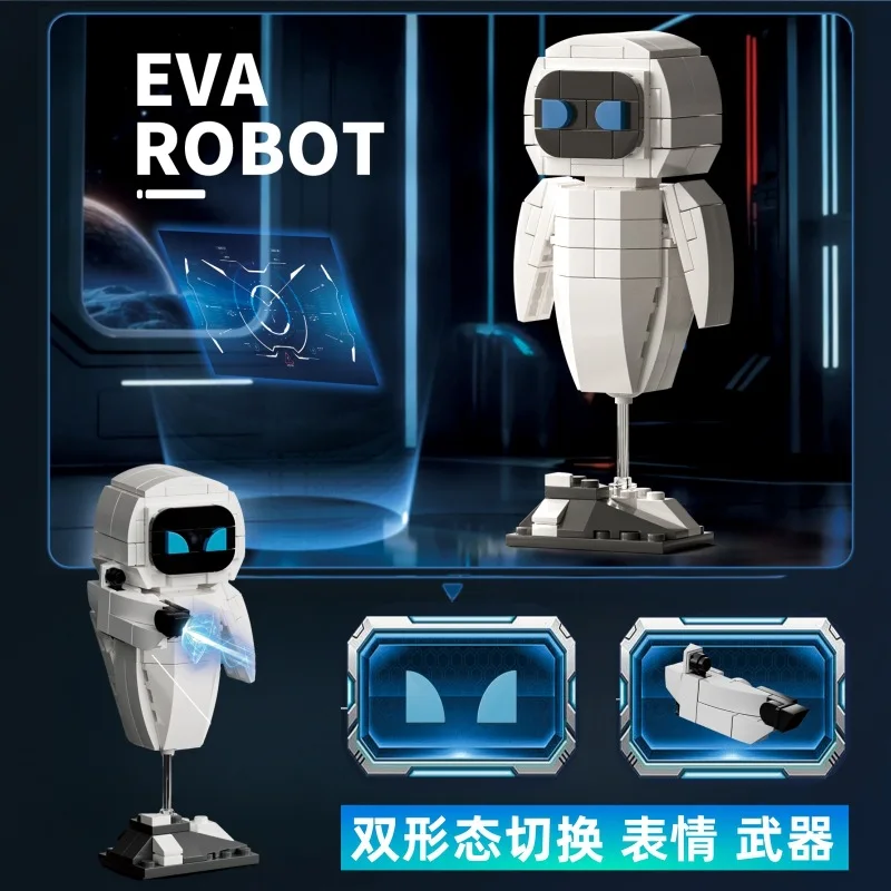 Espaço quente mini robô moc tijolos de construção brinquedos rastreados modelo bot clássico filme blocos de ficção científica bonecas crianças adultos presentes de natal