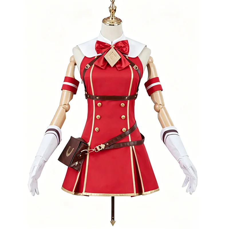 

UMPD Cosplay Gold Ship Cosplay Costume Red Dress Uniform Role Play Suit Halloween Outfit
