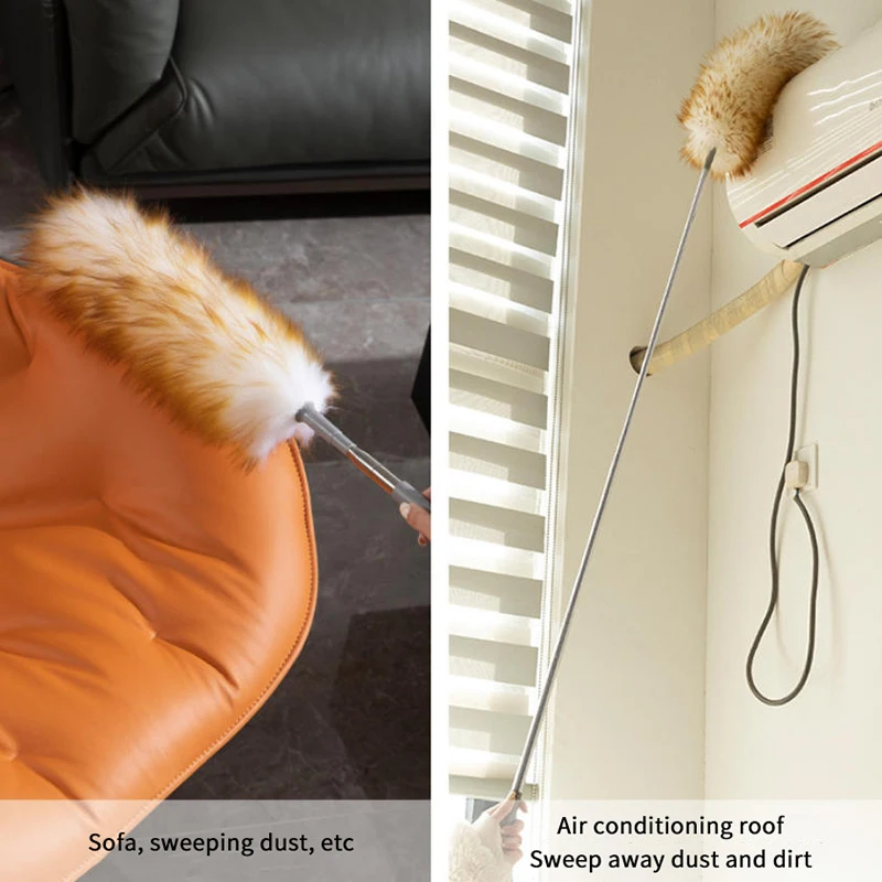 Scalable Wool Duster Household Cleaning Dust Duster Brush Car Cleaning Sweeping Dust Home Use Washable Clean Houseware Tools