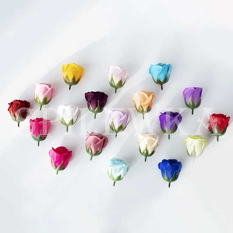 24/50Pcs Artificial Soap Roses for Wedding Decoration DIY Party Valentine\'s Day Bouquet Headwear Birthday Gift Giving Annivers