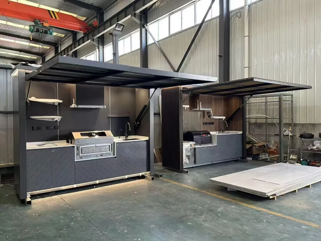 Customized Modular Outdoor Kitchen Weatherproof Backyard BBQ Camping Commercial Catering Use