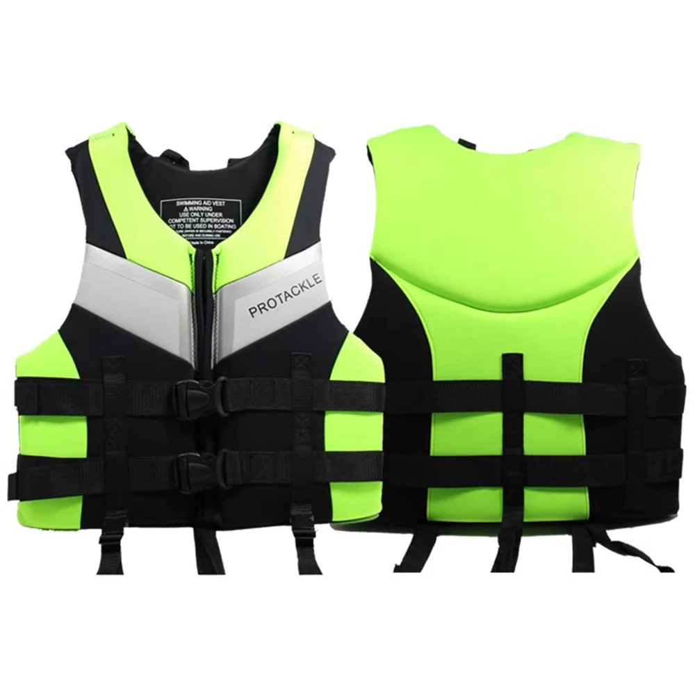 Neoprene Life Vest Lightweight Adults Life Jackets Safety Buckle Swimming Boating Skiing Driving Vest Survival Suit for Surfing