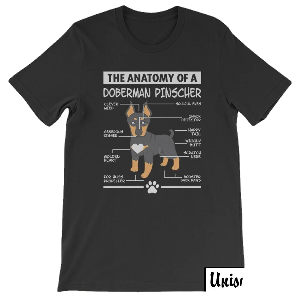 Anatomy A Doberman Pinscher Funny Dog Lover Gift Mens T-Shirt. Summer Cotton Short Sleeve O-Neck Unisex T Shirt New S-3XL