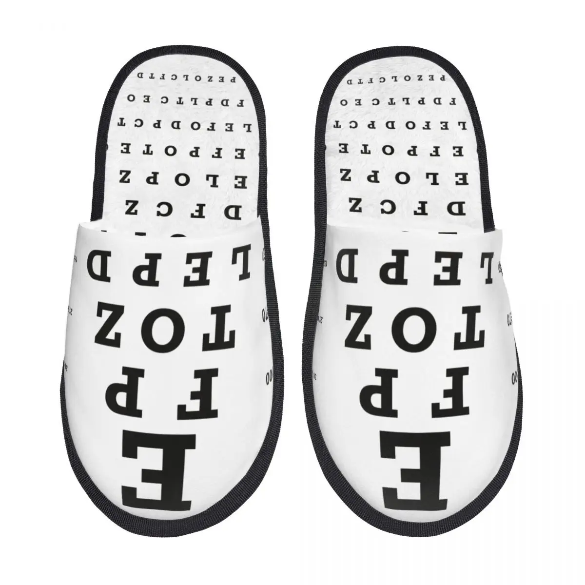 

Тапочки из пены с эффектом памяти с изображением таблицы Снеллена для женщин, мягкие, теплые, подарок для офтальмолога, домашние тапочки