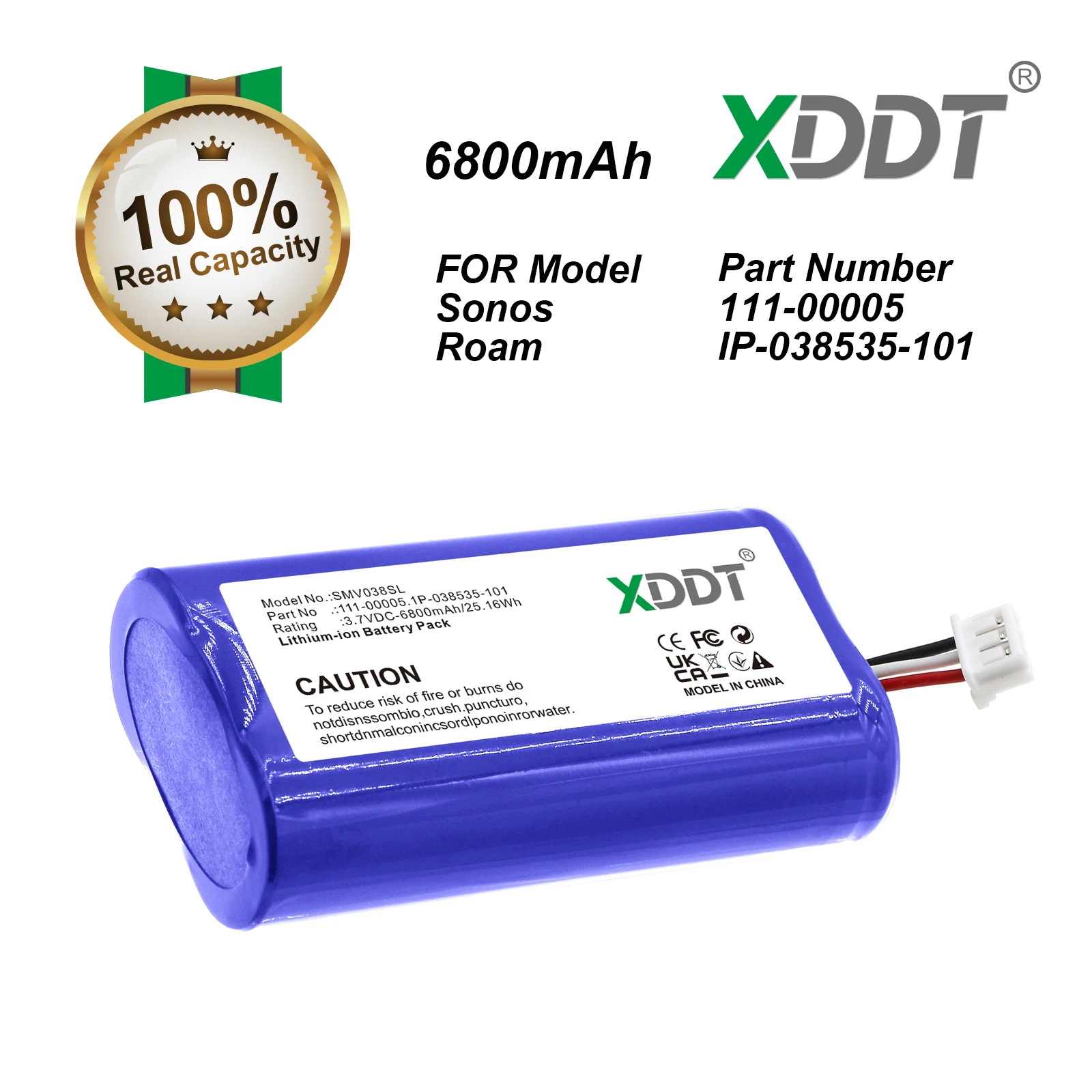 

Динамик Аккумулятор 6800 мАч 3,7 В для Sonos Roam 111-00005 IP-038535-101