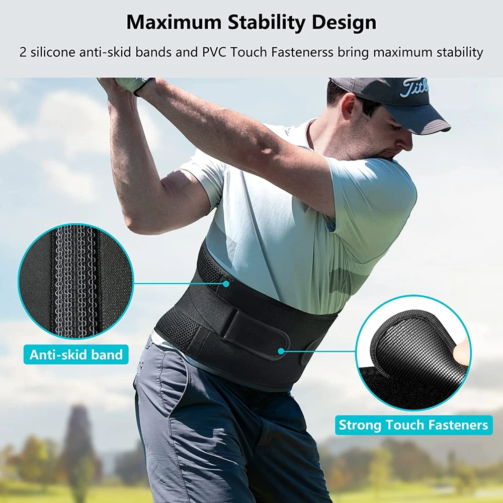 Back Brace for Men and Women - Breathable Waist Lumbar Lower Back Support Belt for Sciatica, Herniated Disc, Scoliosis Back Pain