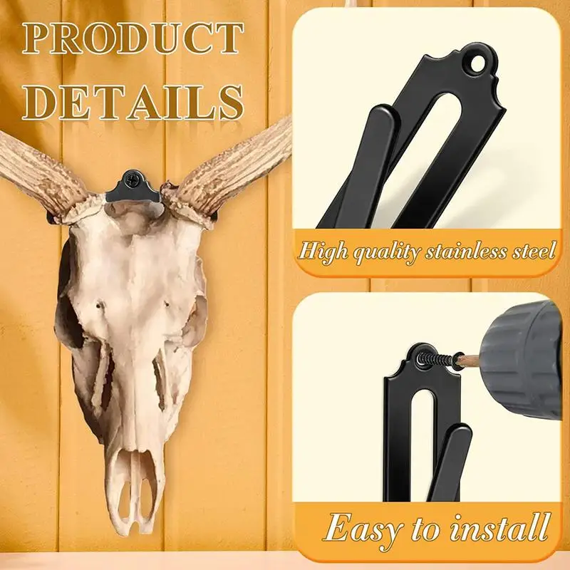 Skull Wall Mount Bracket Portable Holder Bracket 12pcs Outdoor Skull Wall Mount Bracket Hanger For Deer Elk Mule Antelope Coyote