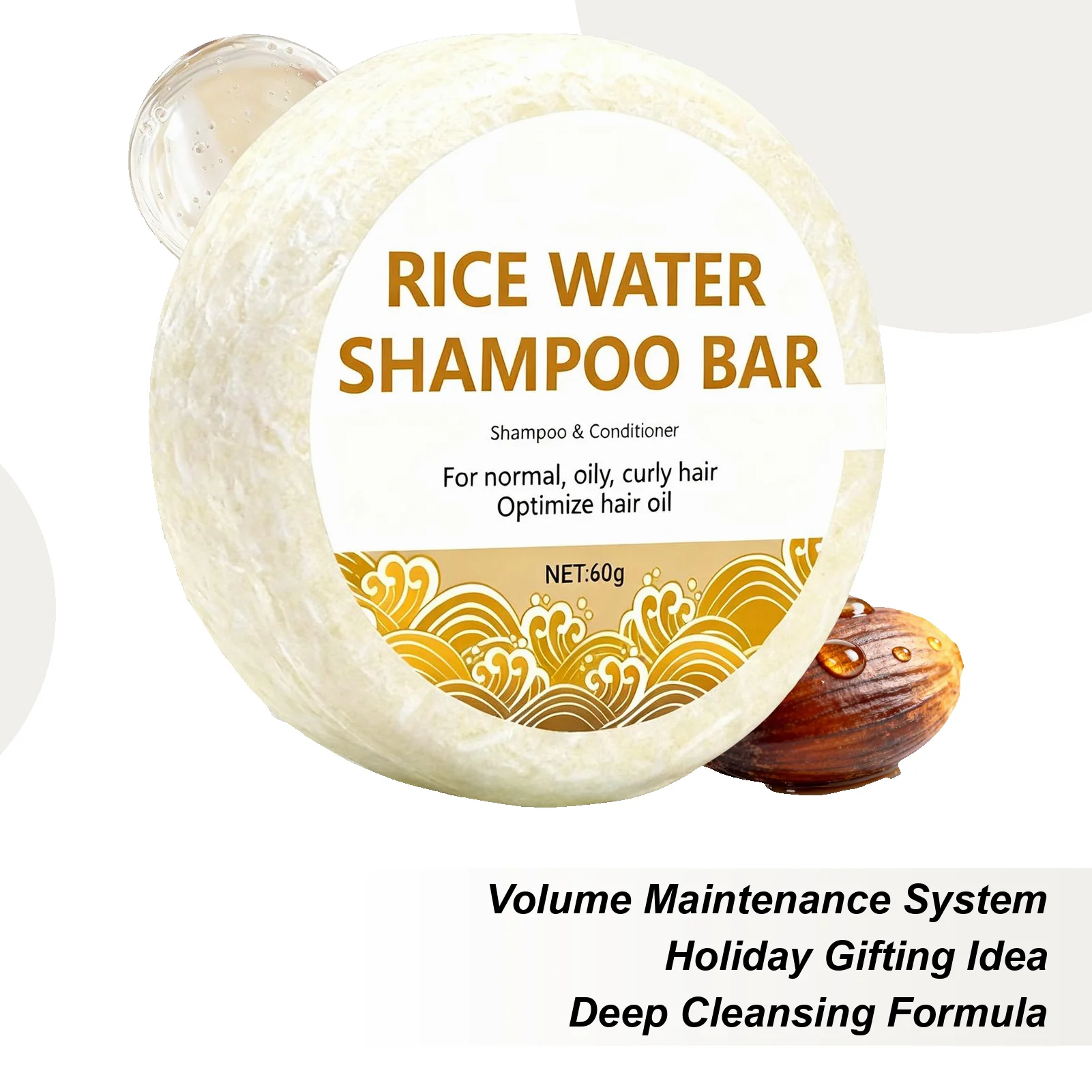 

Шампунь для рисовой воды, мыло для кожи головы, нежная очистка, ручная работа, твердая рисовая вода, обогащенное мыло для роста волос, мыло для ухода за волосами