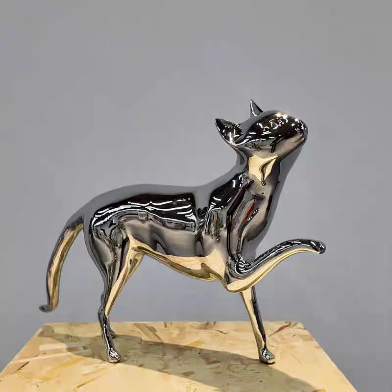 Animal Statue Art Stainless Steel for Sculpture Garden Decoration Casting Feng Shui Customized Outdoor Life Size Painting