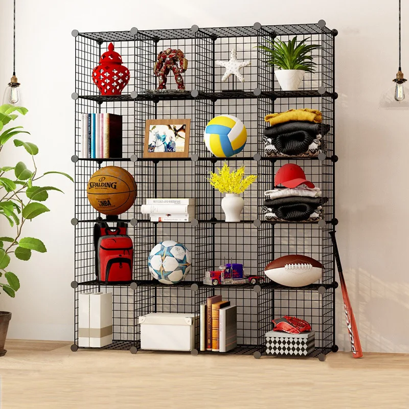 

Bookshelf simple storage rack, living room small bookshelf, children's storage simple floor standing storage rack, iron storage