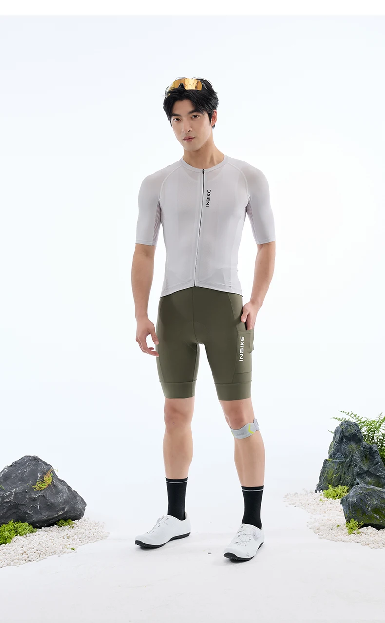 INBIKE Herren-Radtrikot, atmungsaktives Netzgewebe, schnelle Wärmeableitung, Fahrrad-Kurzarmshirt, Sommer, Rennrad, MTB, Sport-T-Shirt – Detail 16