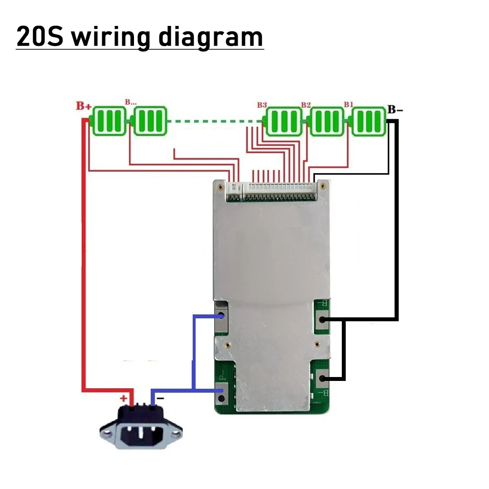 Температурный NTC 48 в 60 в 72 в 40 А BMS баланс 13S 14S 16S 17S 20S Защитная плата 18650 литий-ионный Аккумулятор Lifepo4