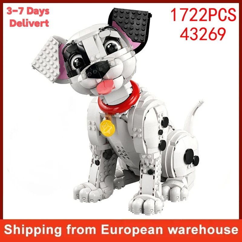 1722 pièces mignon chiot blocs de construction Animal chien modèle bricolage assemblage brique jouets enfants cadeau de noël Compatible avec l'ensemble 43269