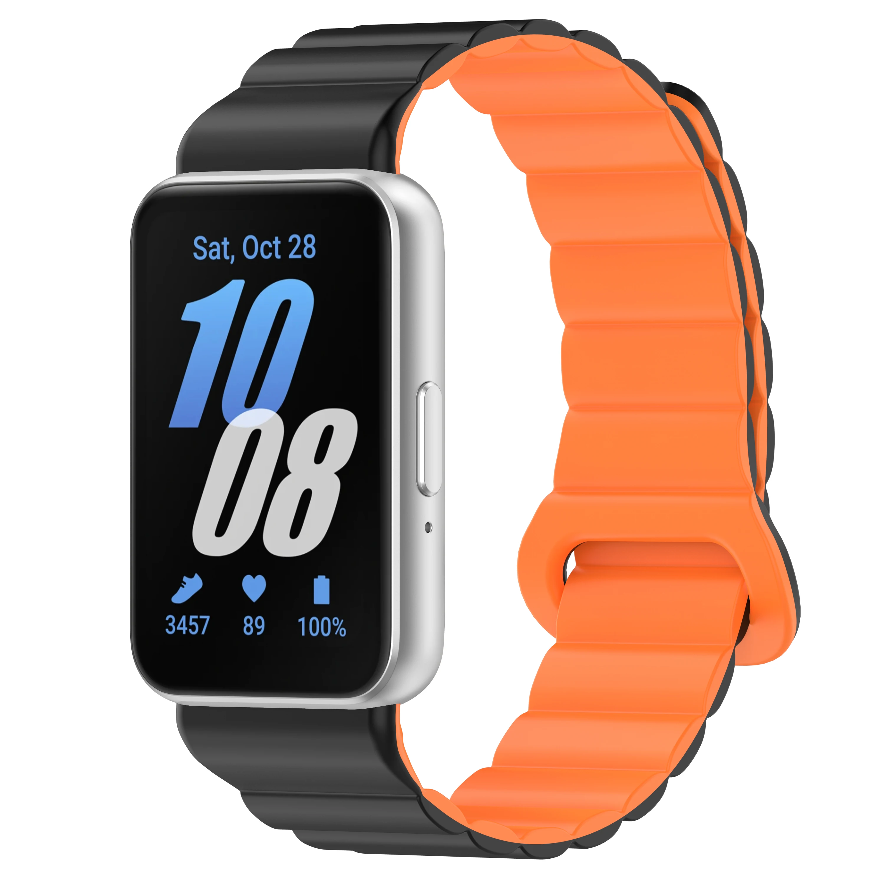 Magnetic Strap for Samsung Galaxy Fit 3 Soft Silicone Reversible Strap for Galaxy Fit 3 Wristband Accessories