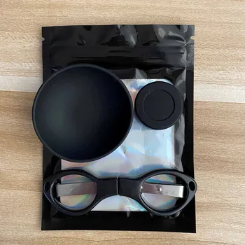 1Set Rosa Rauchen Kit Mit Silikon Schüssel Glas Klapp Schere Druckverschlussbeutel Frauen Geschenk Rauch Zubehör Leicht Zu Tragen