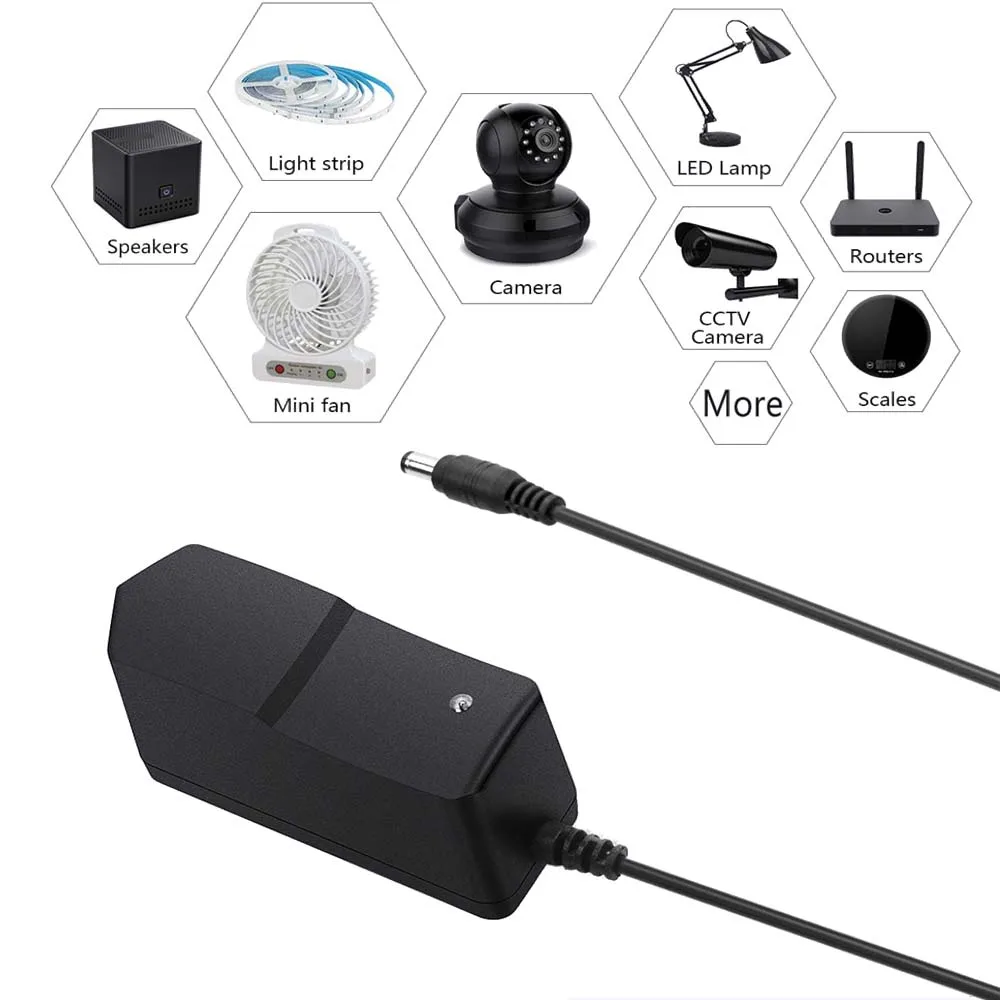 US Plug 5V 1A DC Power Supply Adapter 5W Charger AC 100V-240V To DC 5 Volt 1Amp Replacement For TV Security Camera Baby Monitor