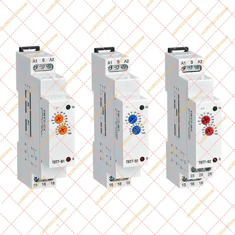 DIN Rail On Delay Time Relay 220V 10 Groups Setting Range 0.1s-10 Days Voltage Timer Switch